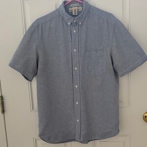 H&M Light Blue Short-Sleeve Button-Down Shirt